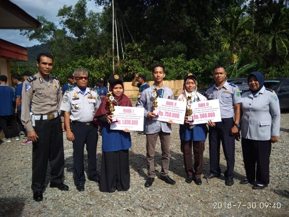 DISHUB PASAMAN MENGADAKAN PEMILIHAN PELAJAR PELOPOR KESELAMATAN LLAJ TINGKAT KABUPATEN PASAMAN TAHUN 2018